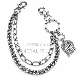 Mix Brand Silver Stainless Jeans Side Chains Unisex