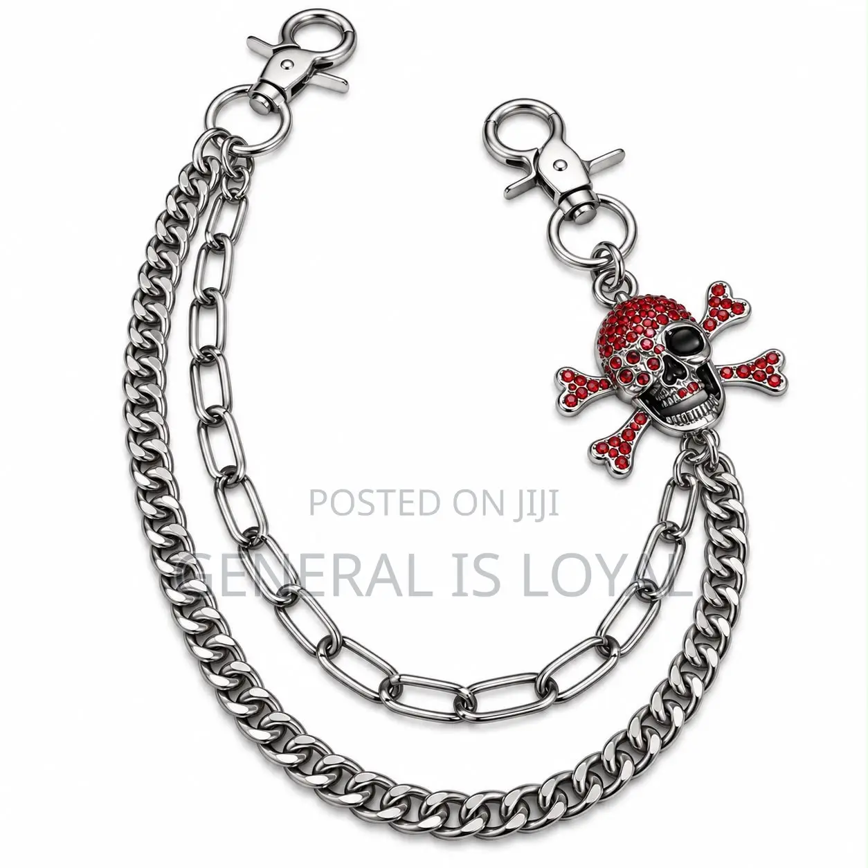 Mix Brand Silver Stainless Jeans Side Chains Unisex