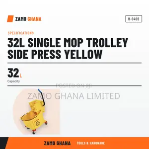 32L Single Mop Trolley Side Press Yellow - B-040d