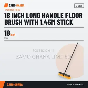 18 Inch Long Handle Floor Brush With 1.45M Stick - C-039b