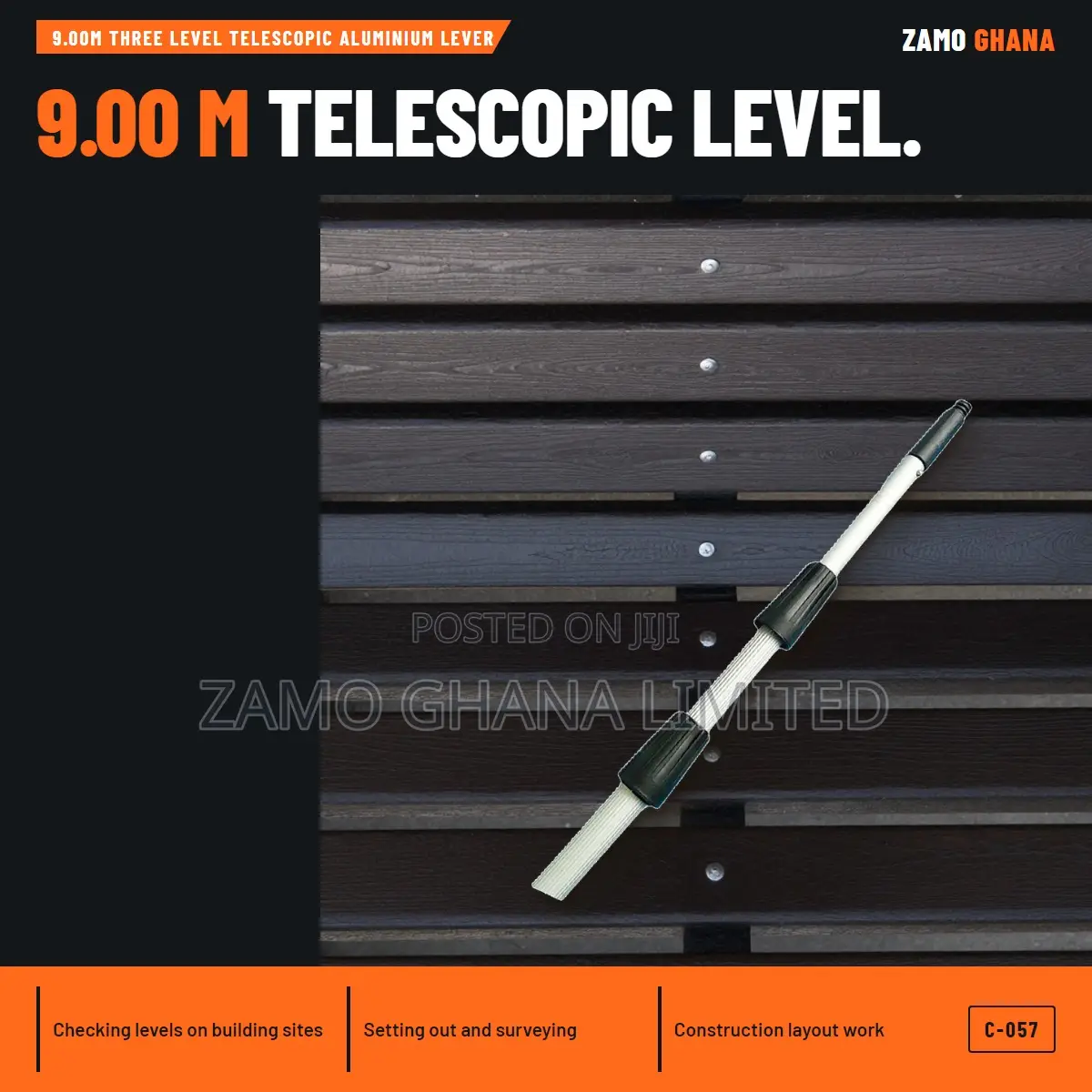9.00M Three Level Telescopic Aluminium Lever - C-057