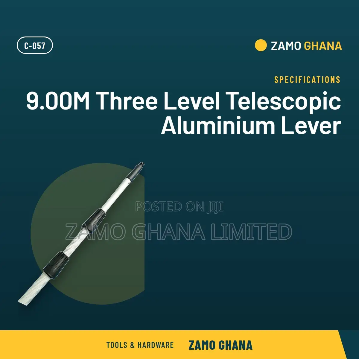 9.00M Three Level Telescopic Aluminium Lever - C-057