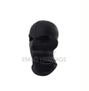 Black Full Face Mask - Motorcycle Face Cover - Unisex Balaclava