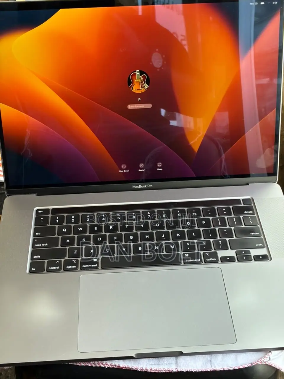 Laptop Apple MacBook Pro 2020 16GB Intel Core i9 SSD 512GB