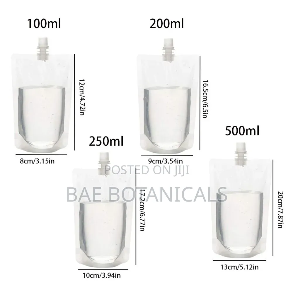 250ml Clear Spout Pouches for Liquids
