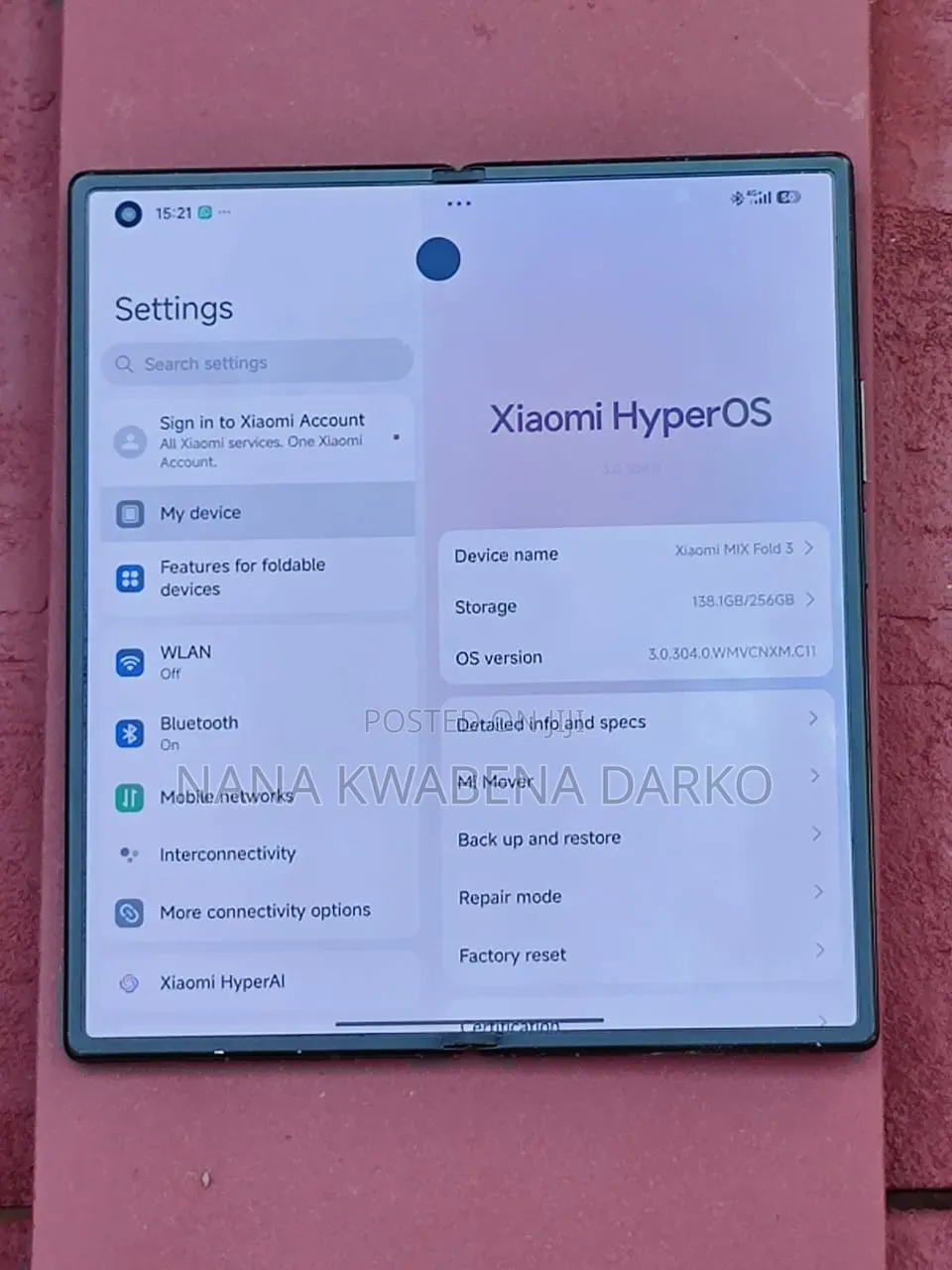 Xiaomi Mix Fold 3 256 GB Black