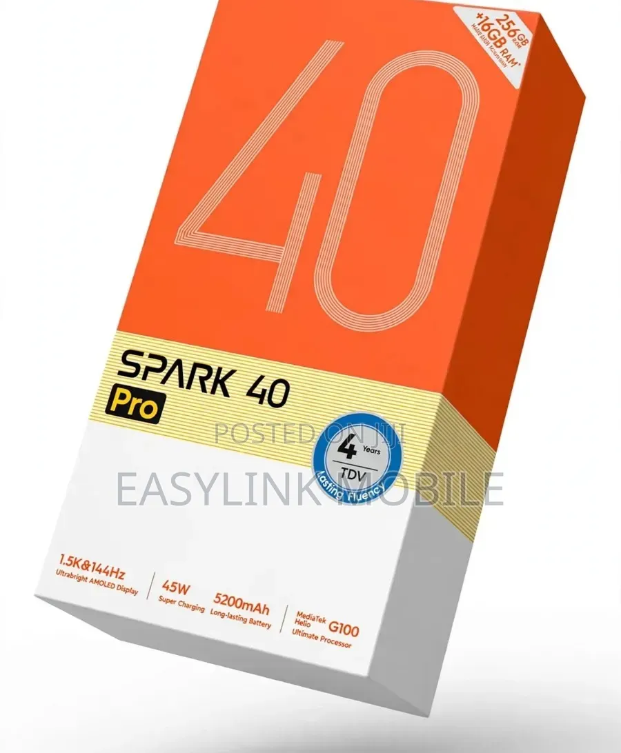 New Tecno Spark 40 Pro 256 GB Blue