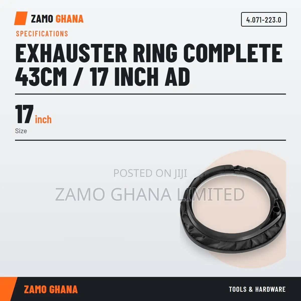 Exhauster Ring Complete 43Cm / 17 Inch Ad - 4.071-223.0