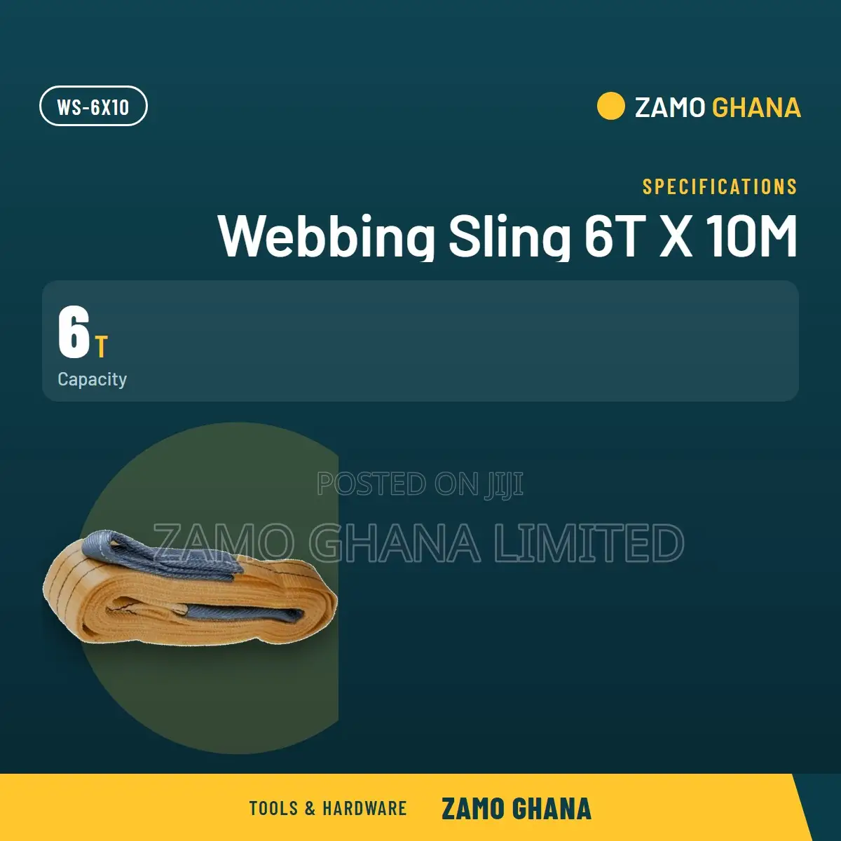 Webbing Sling 6t X 10m - Ws-6x10