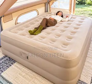 Unbearable Sleeping Conveniences ; Double Air Bed With an Inbuilt Pump