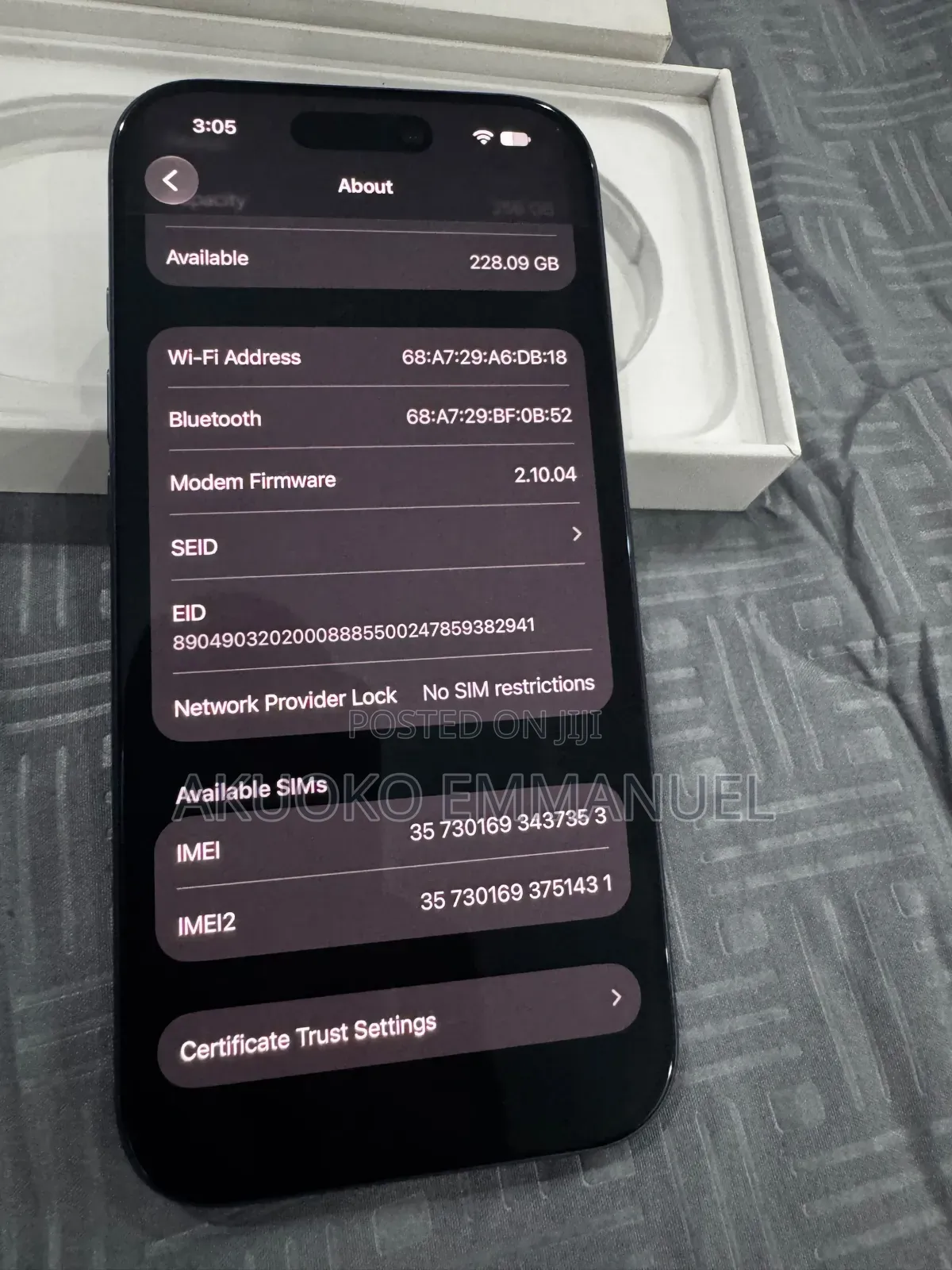 New Apple iPhone 17 Pro 256 GB Blue