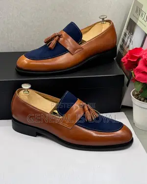 Tomford Brown and Navy Blue Men’s Loafers Shoe
