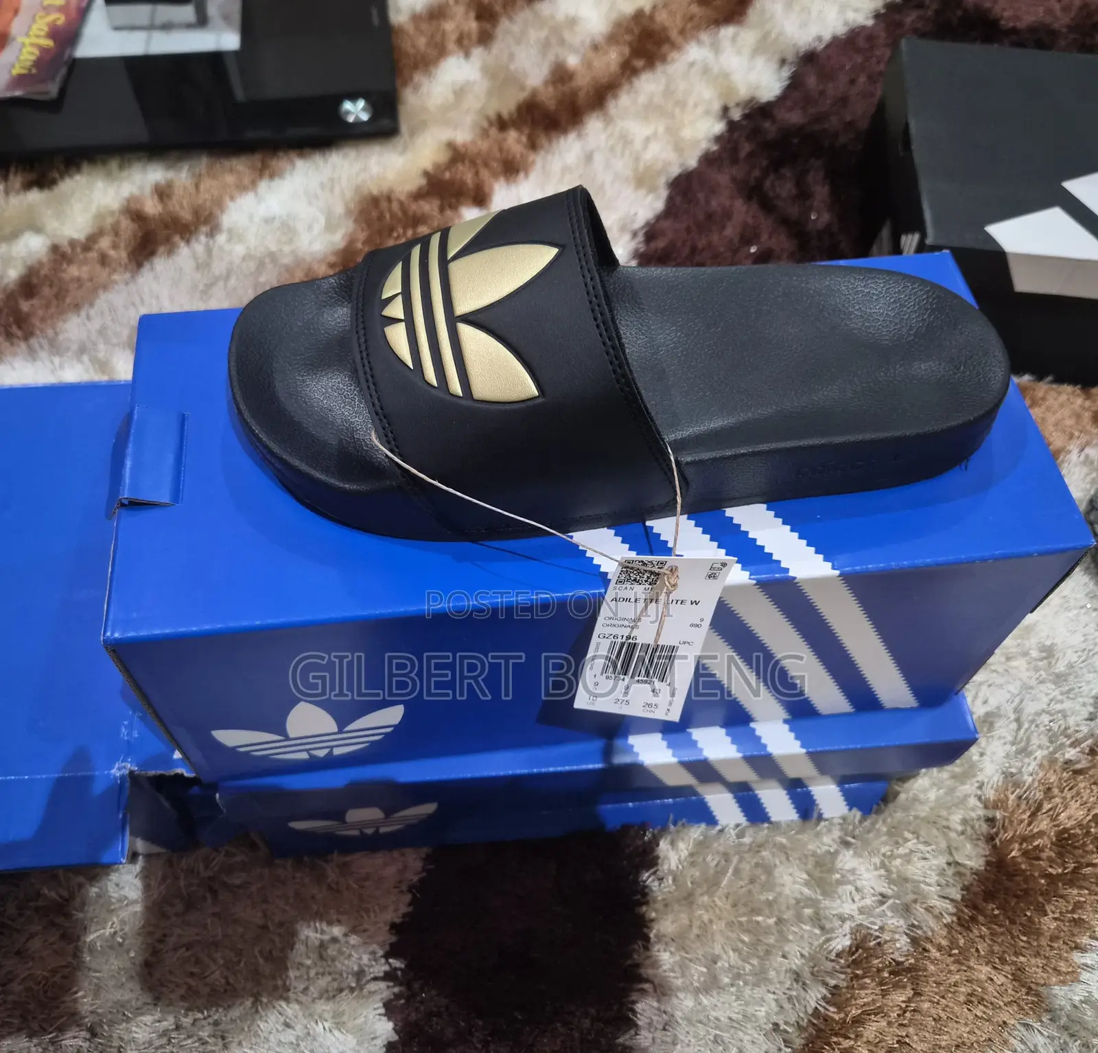 Original Adidas Slides and Shoes