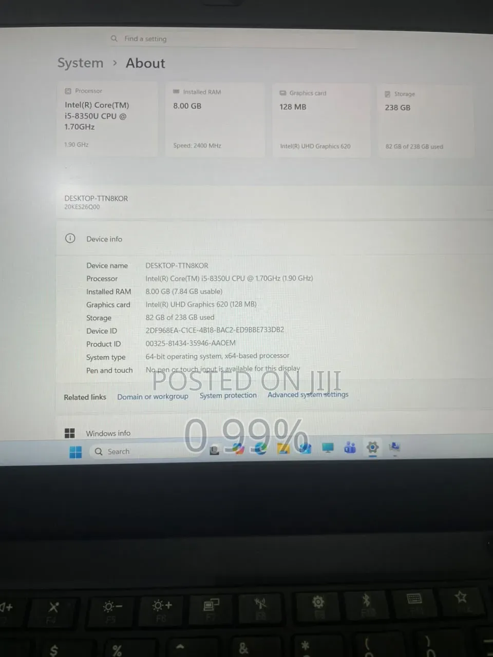 Laptop Lenovo ThinkPad X280 8GB Intel Core i5 SSD 256GB