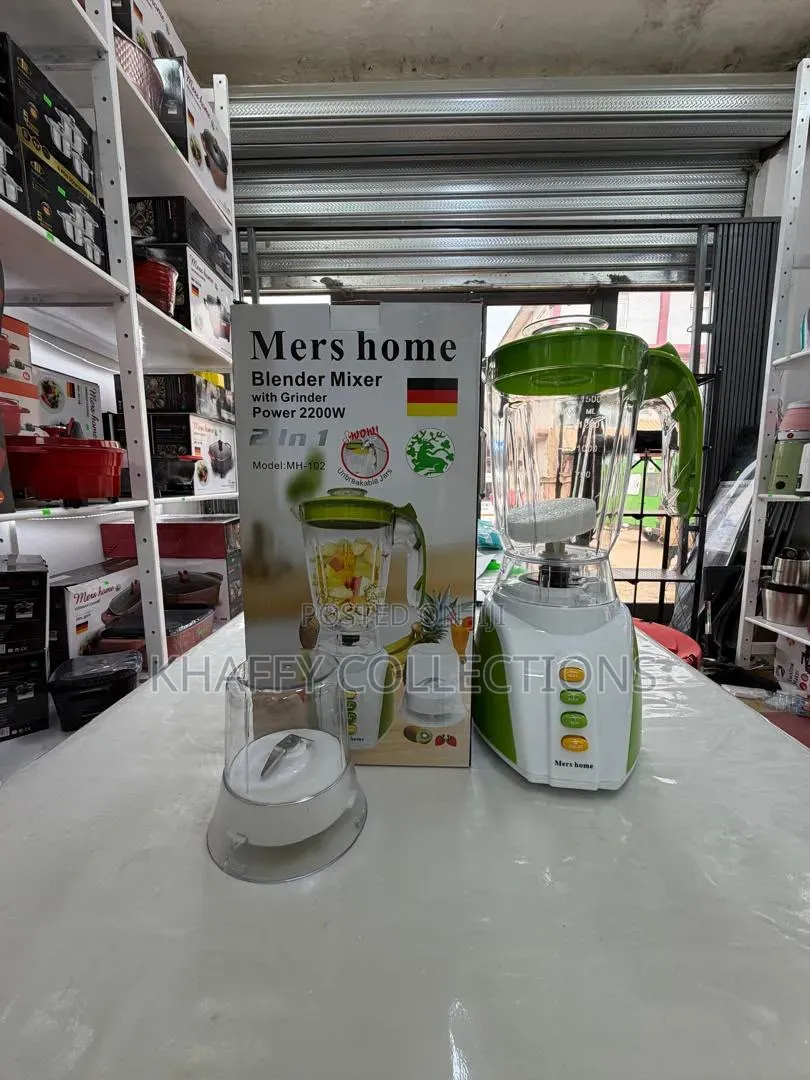 Mers Home Blender Mixer With Grinder MH-102 - 2200W 2-in-1