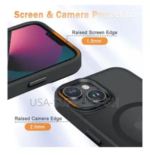 iPhone 14 /13 Phone Case With Tempered Glass Screen Protector From USA