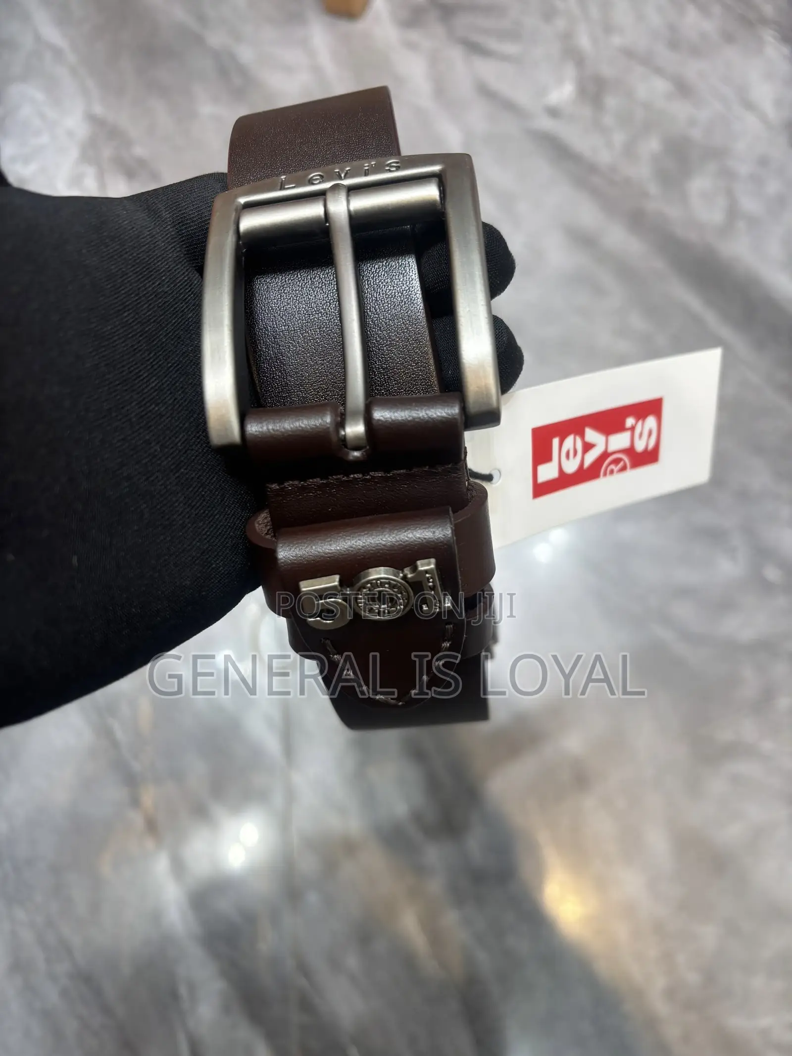 Original Levi’s 501 Dark Coffee Men’s Leather Dress Belt