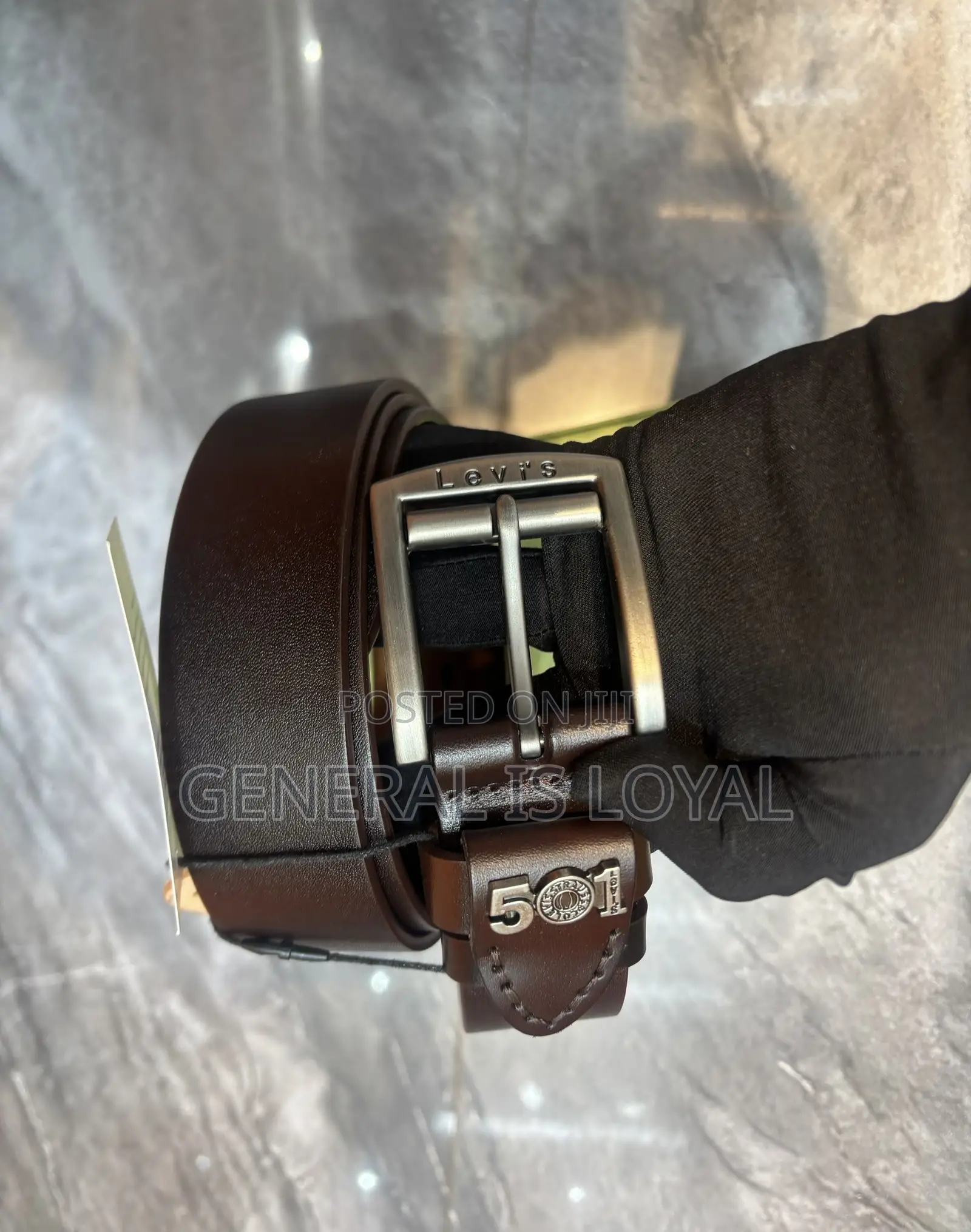 Original Levi’s 501 Dark Coffee Men’s Leather Dress Belt