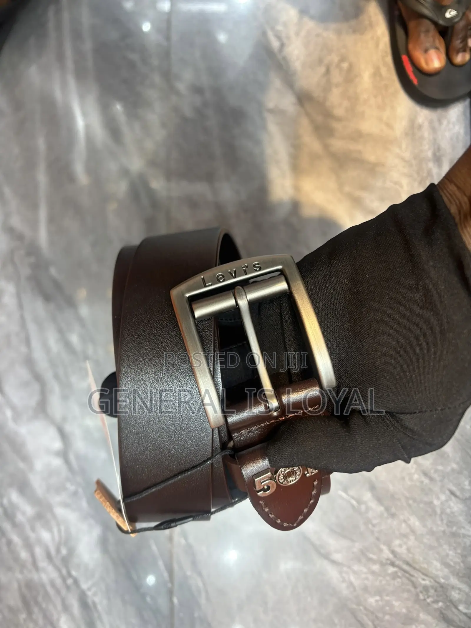 Original Levi’s 501 Dark Coffee Men’s Leather Dress Belt