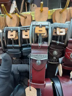 Authentic Polo Club Coffe Leather Mens Dress Belt