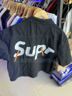 Men's Black Streetwear Shirt With Metal Clasps - XXL