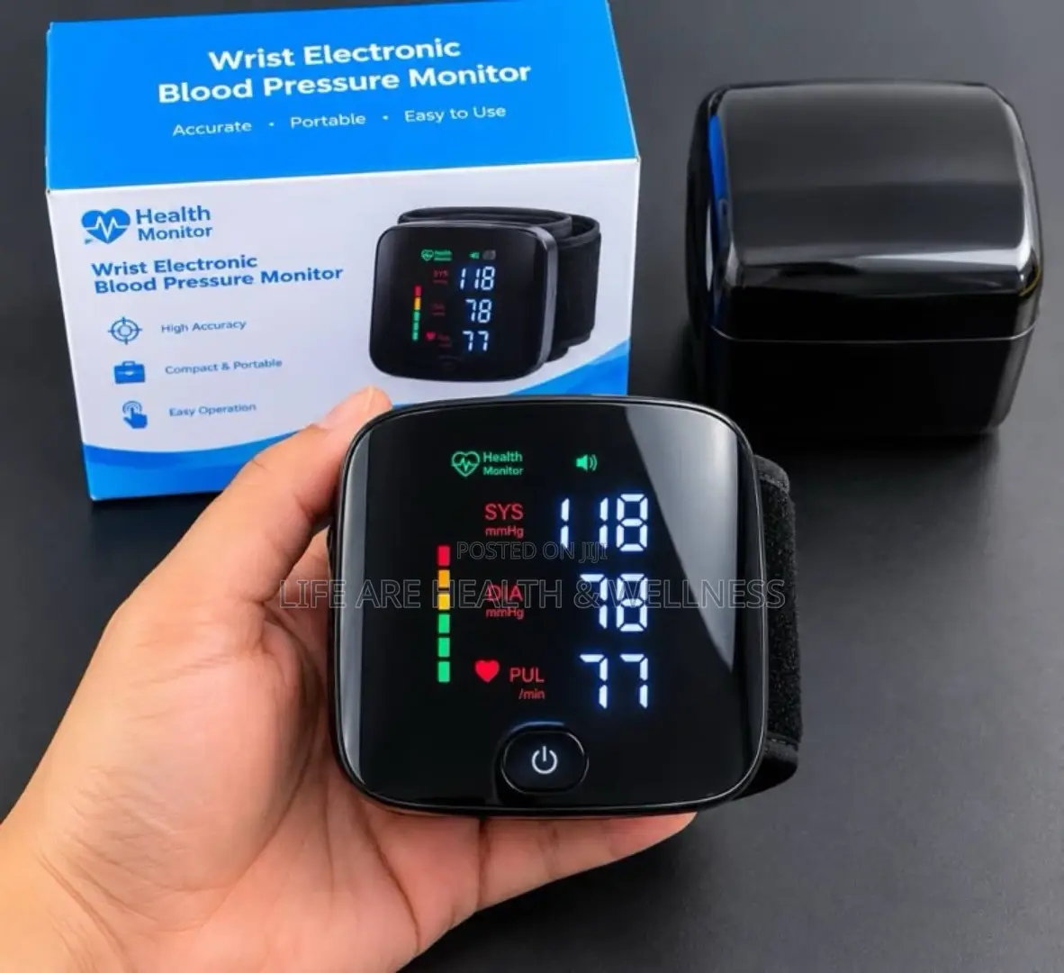 Rechargeable Digital Wrist BP Monitor – Portable Blood Pressure Checkr