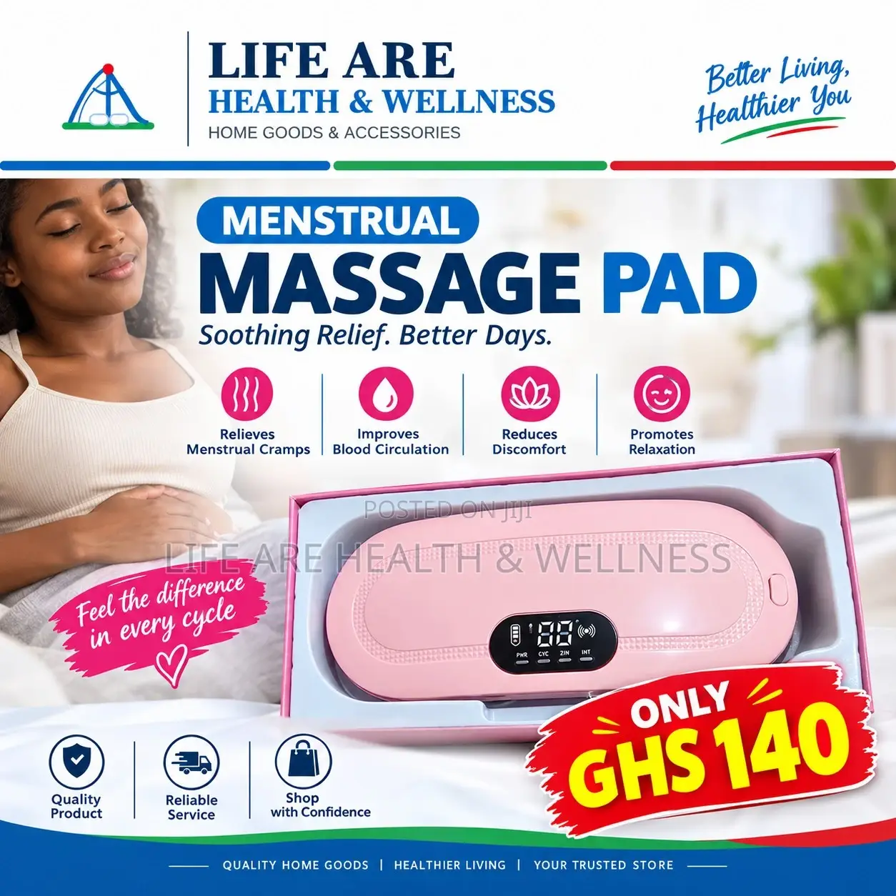 Rechargeable Menstrual Cramp Relief Massage Belt