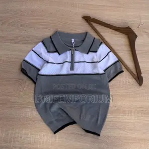 Kids Burgundy Zip Polo