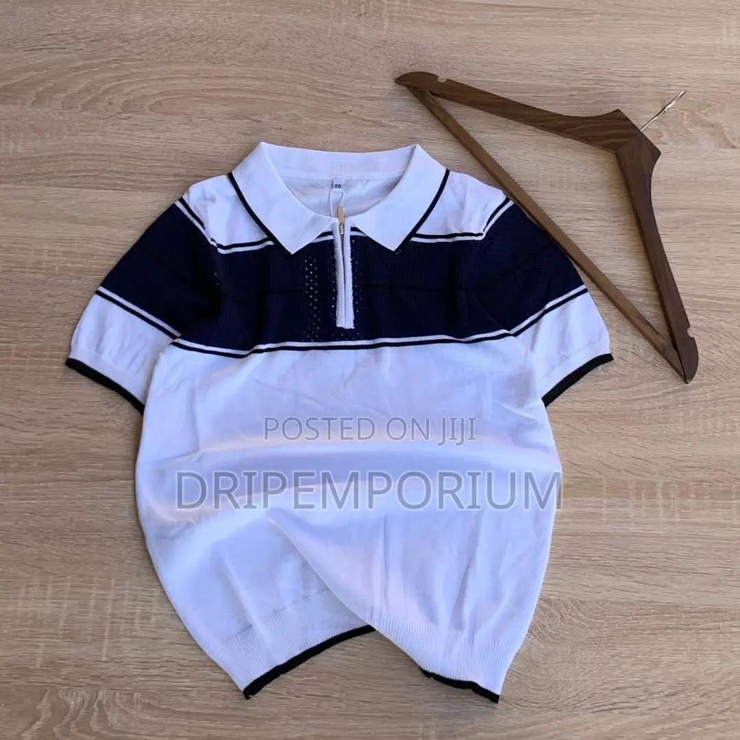 Kids Burgundy Zip Polo