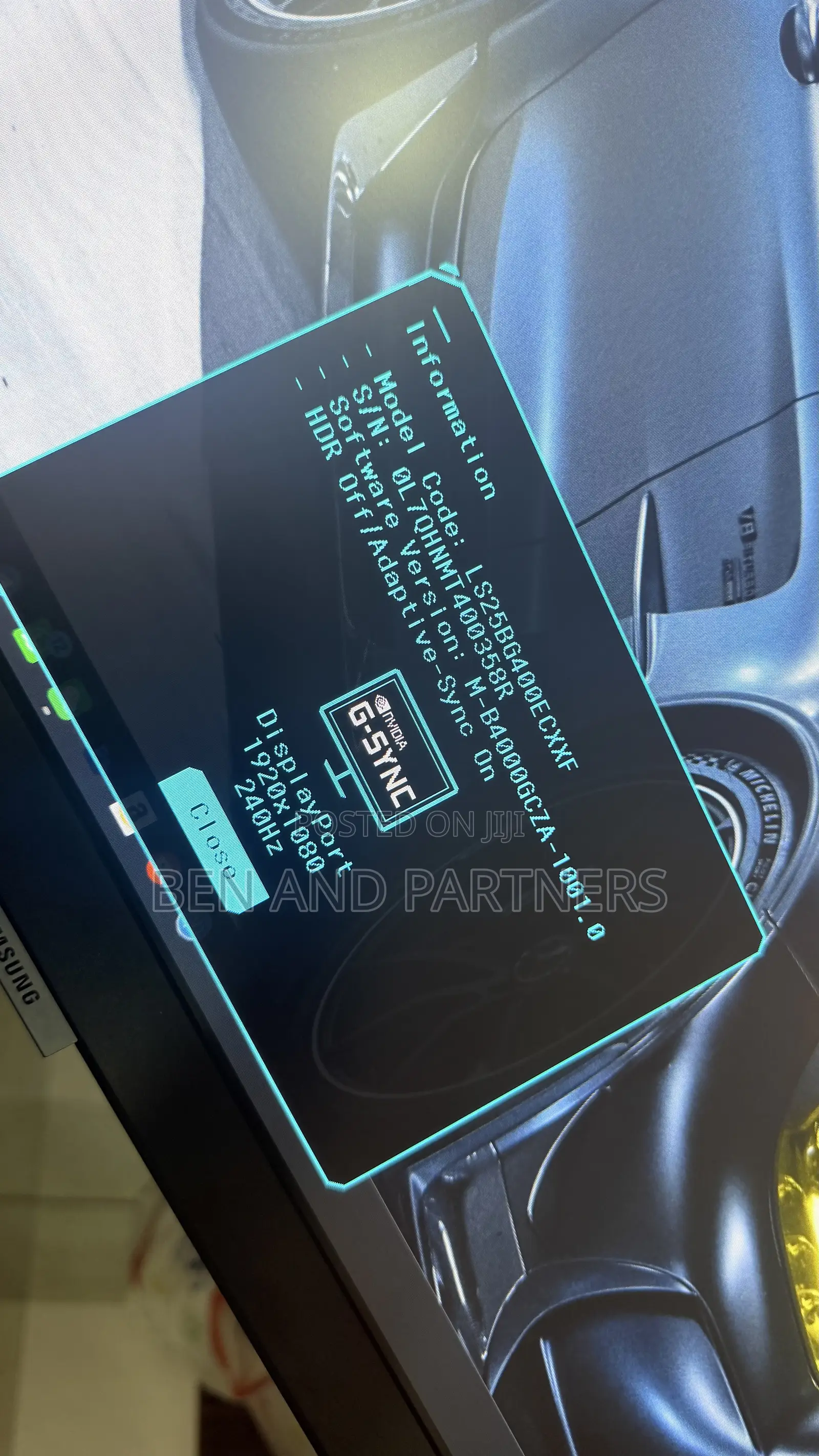 Samsung Odyssey 25”, Fhd, Ips, 240hz, Hdr, G-Sync Gaming Monitor