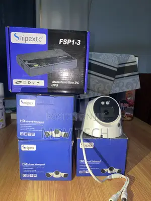 Snipex 5MP HD Infrared Waterproof Camera & 8000mAh Multi-Func DC UPS