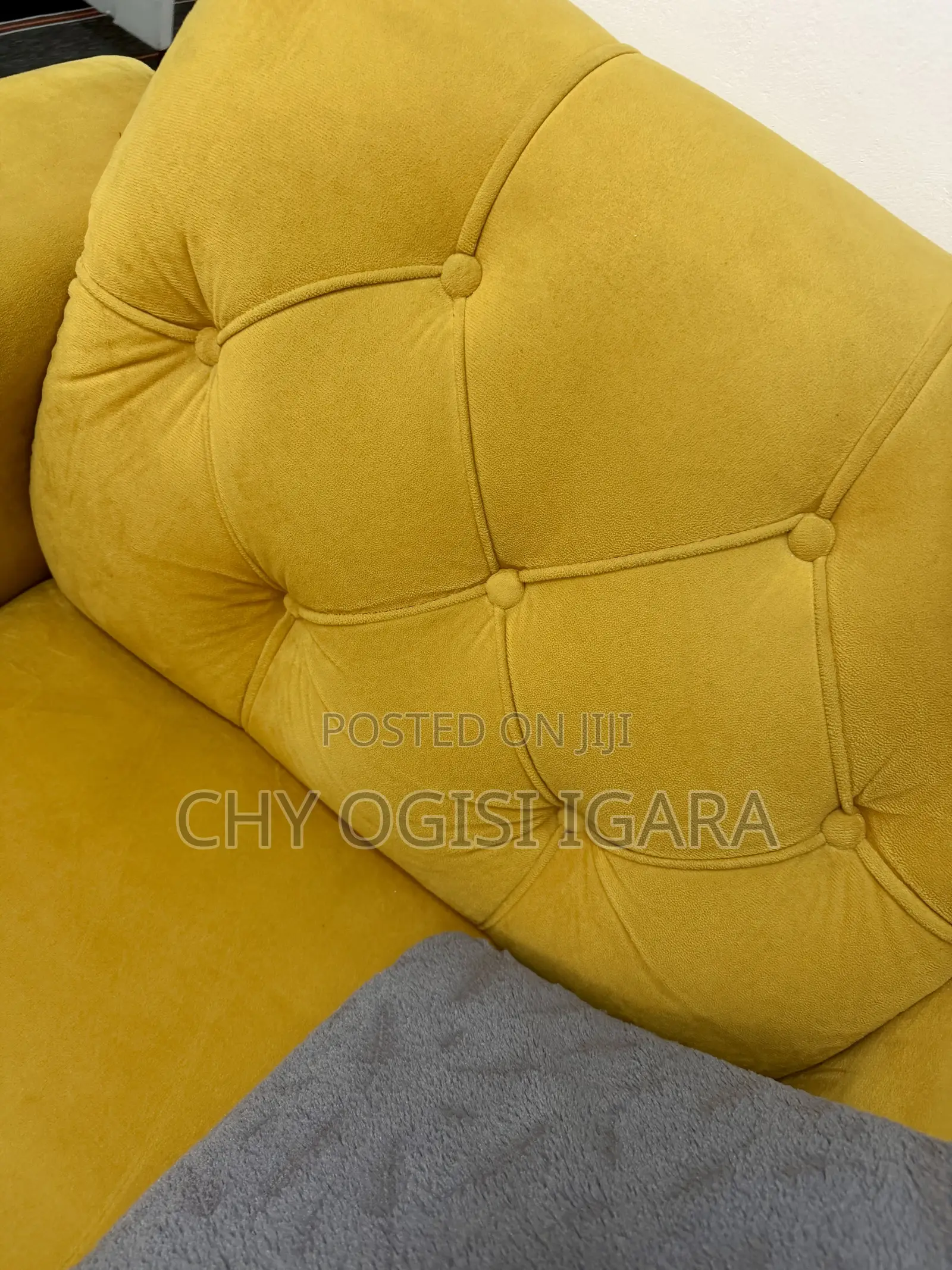 Yellow and Red Sofa