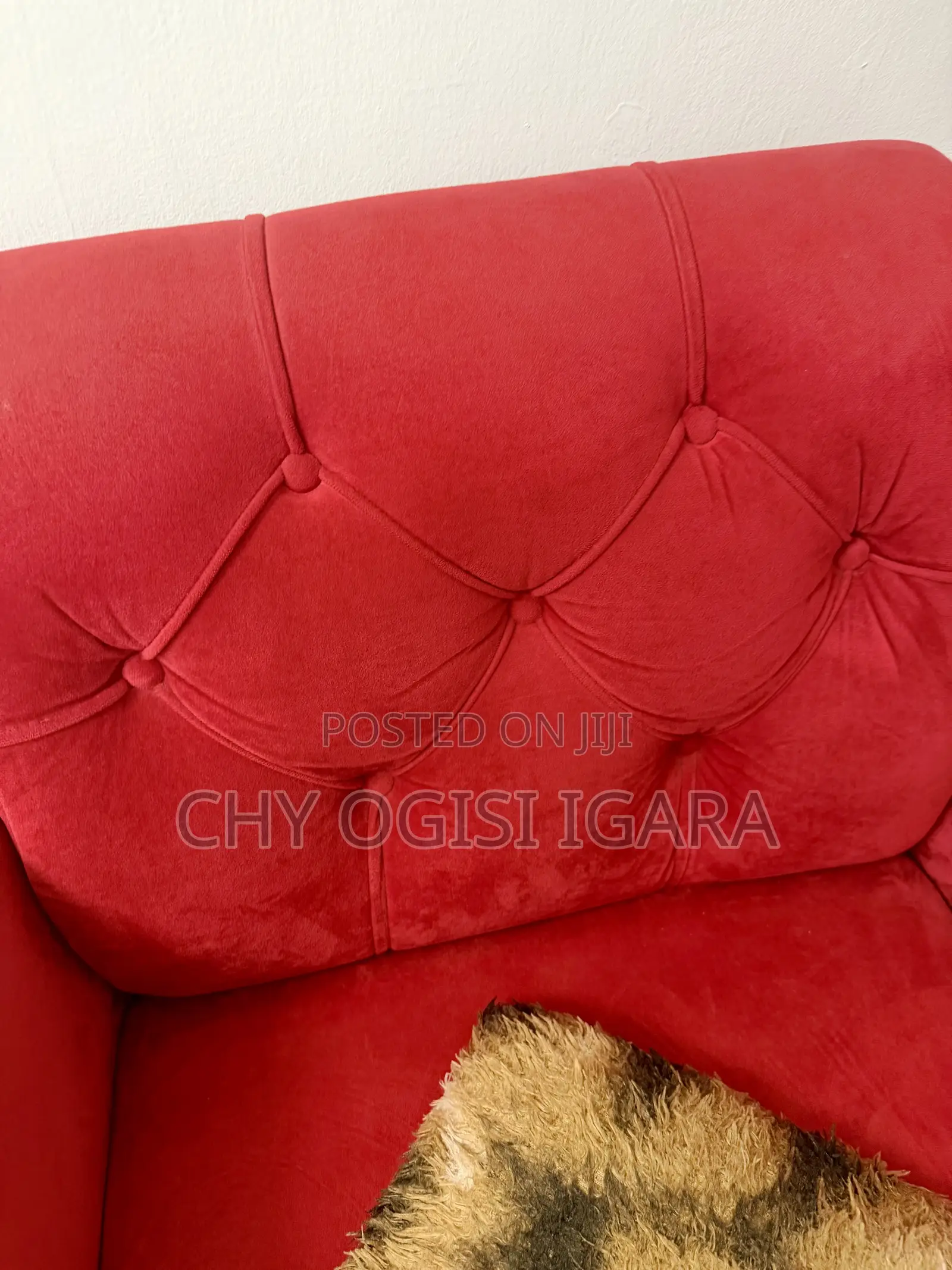 Yellow and Red Sofa