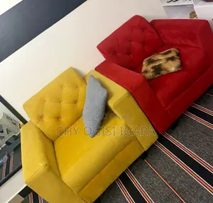 Yellow and Red Sofa