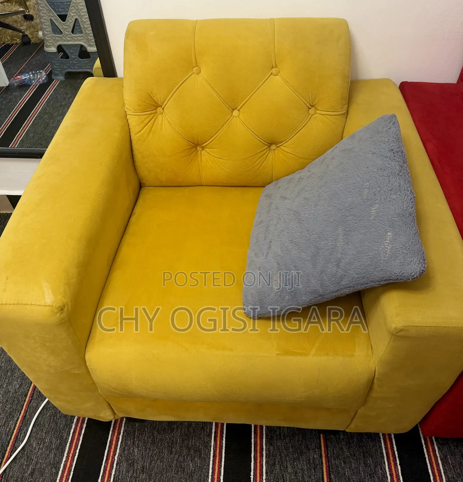 Yellow and Red Sofa