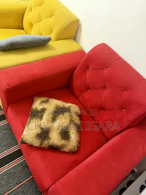 Yellow and Red Sofa