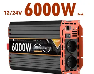 12/24v XDZWATT 6000W Peak Pure Sine Wave Inverter (3000W Rated)