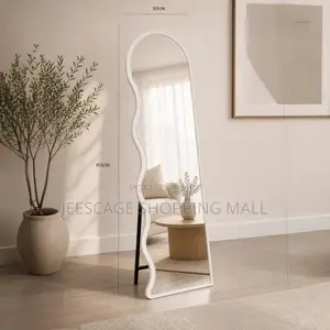 Heavy Unbreakable Wooden Irregular Full-Length Mirror - 165x50cm