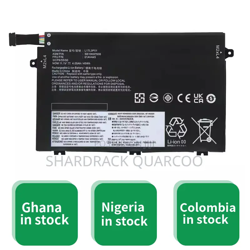 L17L3P51 Is for Lenovo Laptop Battery L17M3P52 L17C3P51 01AV448 447
