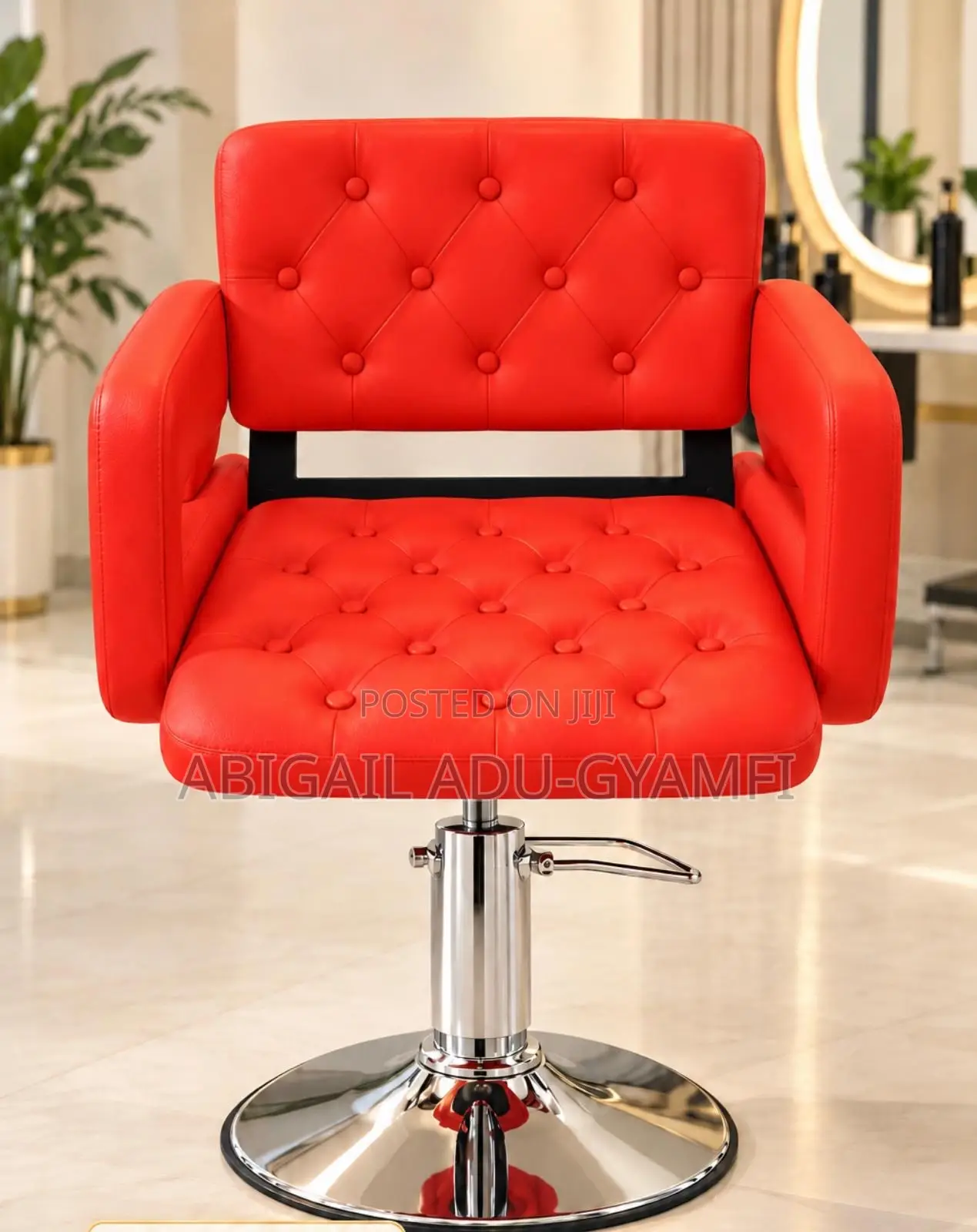 Red Faux Leather (Saloon/Barbering Chair )