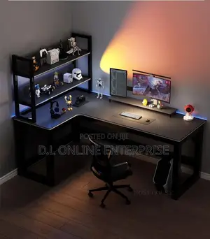 Corner Computer Desk – Compact Gaming/Work Desk With Shelf
