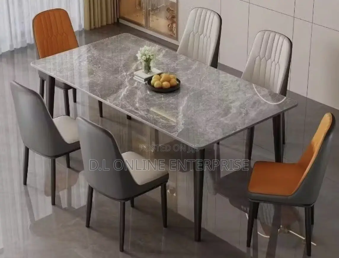 Modern Marble Dining Table Set With 6 Chairs – Luxury Design