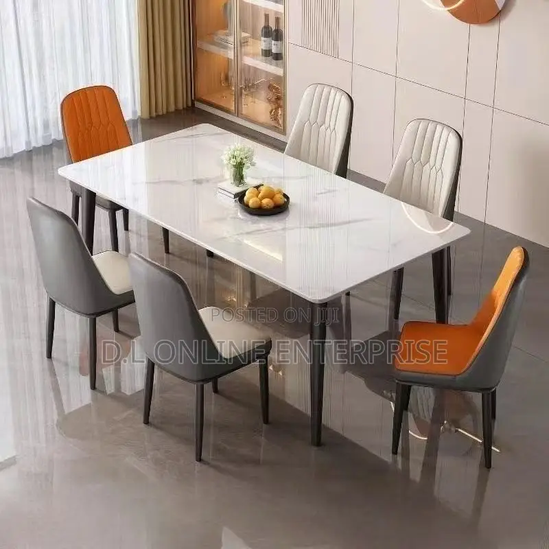 Modern Marble Dining Table Set With 6 Chairs – Luxury Design