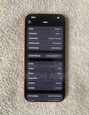 Apple iPhone 17 Pro Max 256 GB Orange