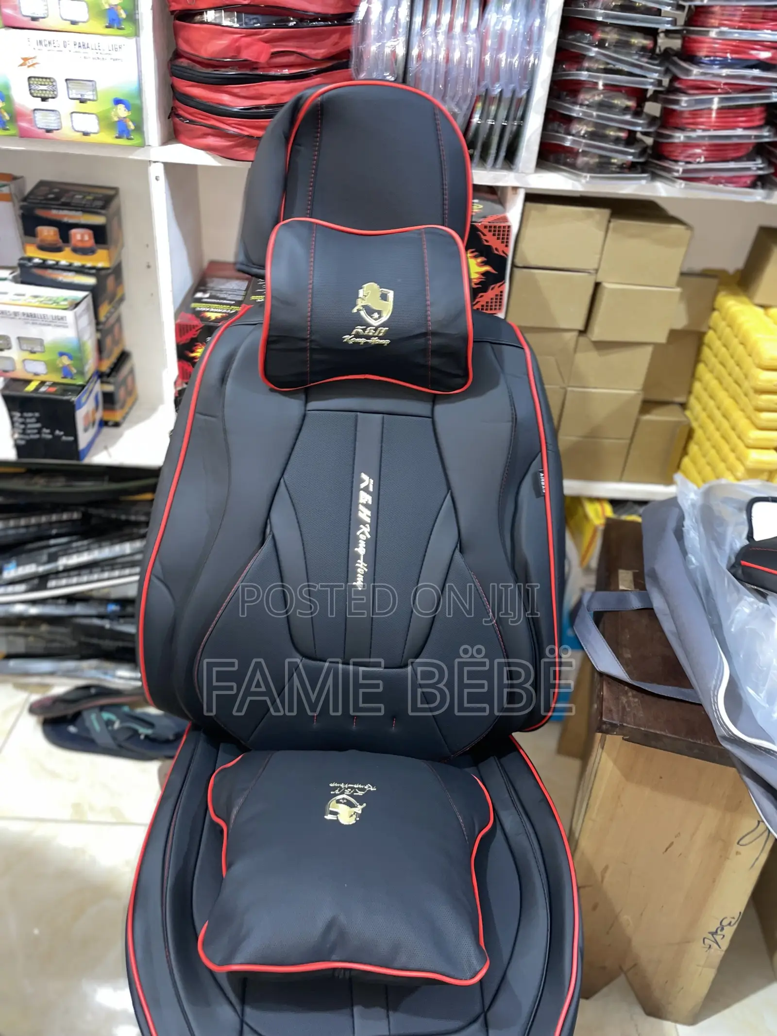 Premium Car Seat Covers - Black & Red Edition
