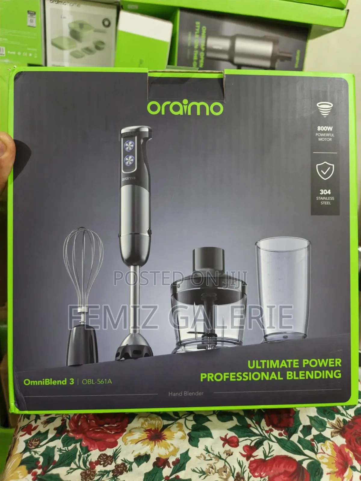 Oraimo OmniBlend 3 800W 6In1 Rapid Blending Hand Blender