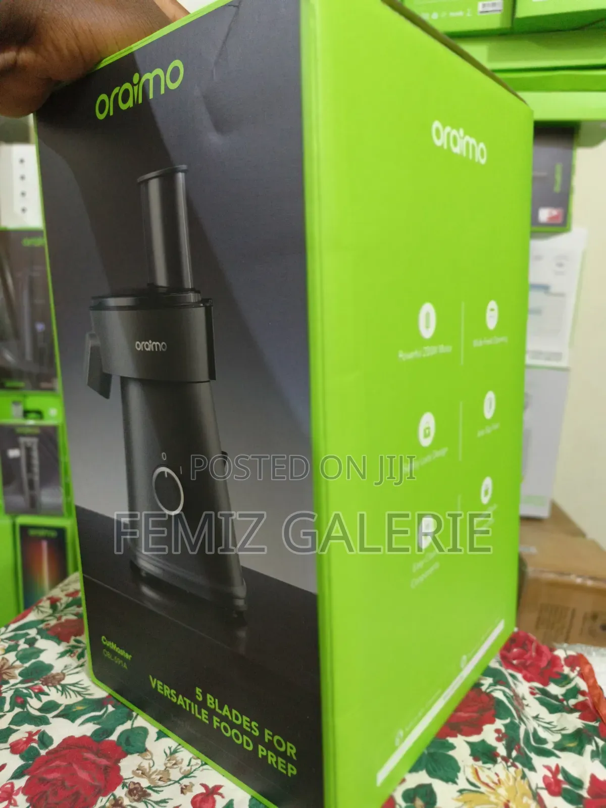 Oraimo CutMaster 200W Electric Salad Maker–5 Interchangeable Blade Set