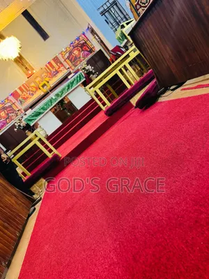 Red Wine Industrial Carpet for Church and Conference Rooms