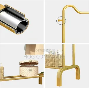 Gold Stand Clothes Double Rack Organizer (150*50*155cm)- Fast Delivery