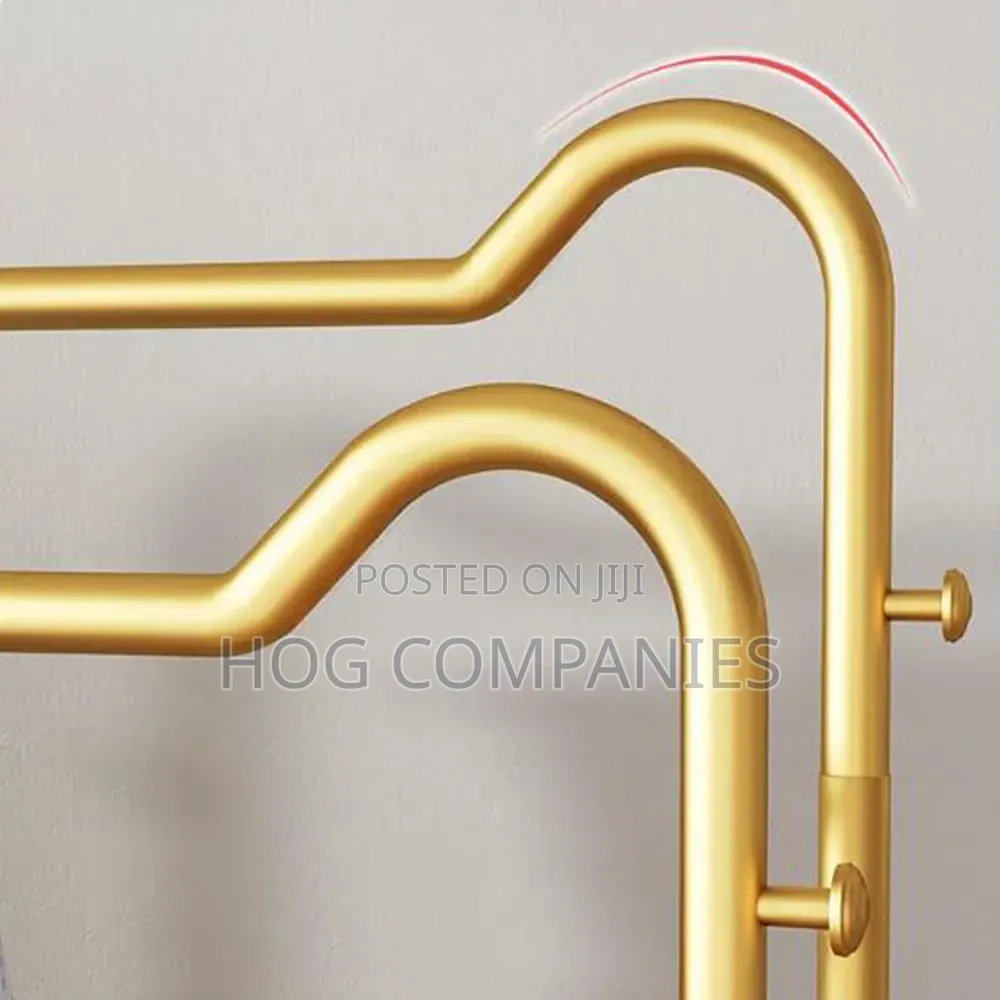 Gold Stand Clothes Double Rack Organizer (150*50*155cm)- Fast Delivery